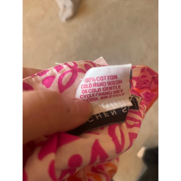 Gretchen Scott NWT Women's Split Neck Tunic Zig Zag Pink Beach Pool- Size L - Picture 8 of 8